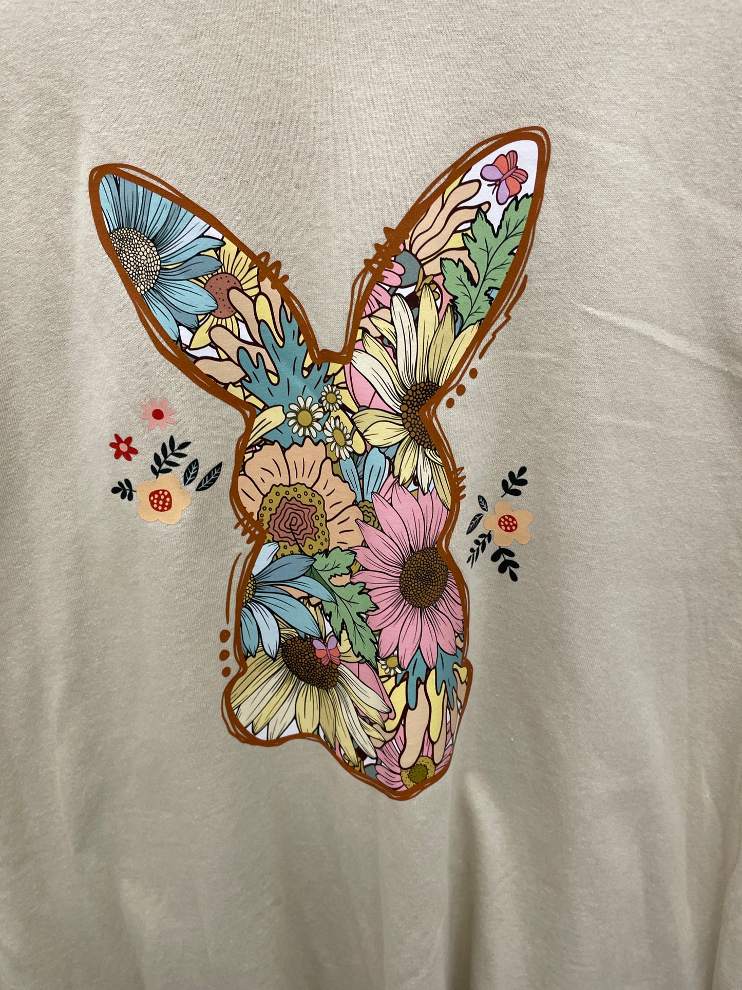 E306 Floral Bunny T-Shirt