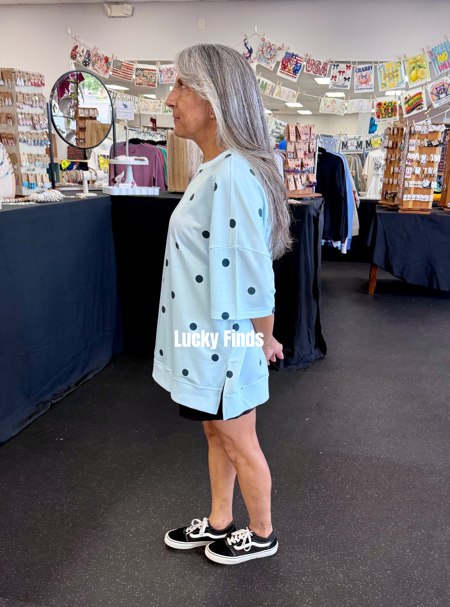Lovely Outlook Polka Dot Top D1726