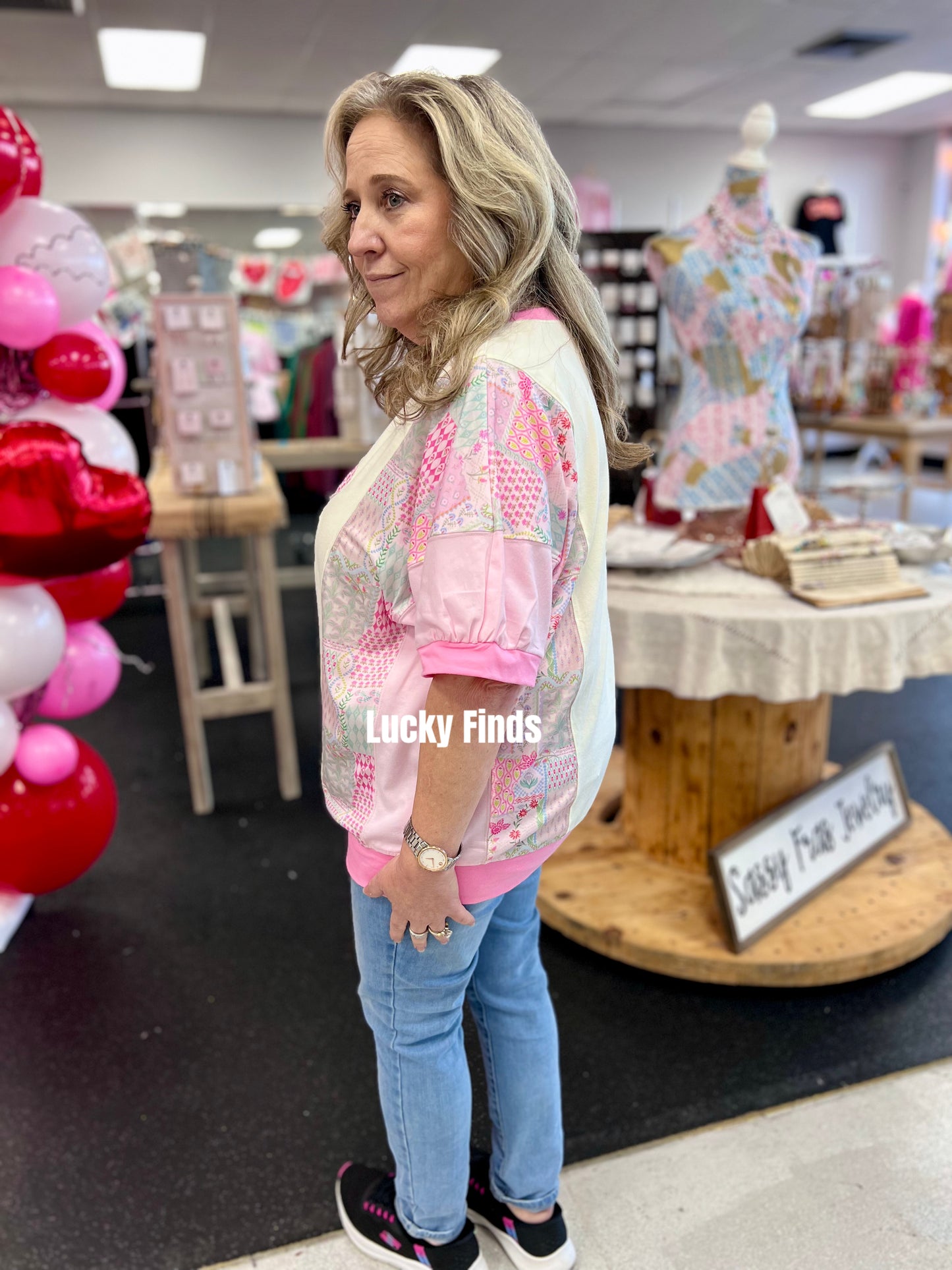 Dreamy Floral Patch Top D1683