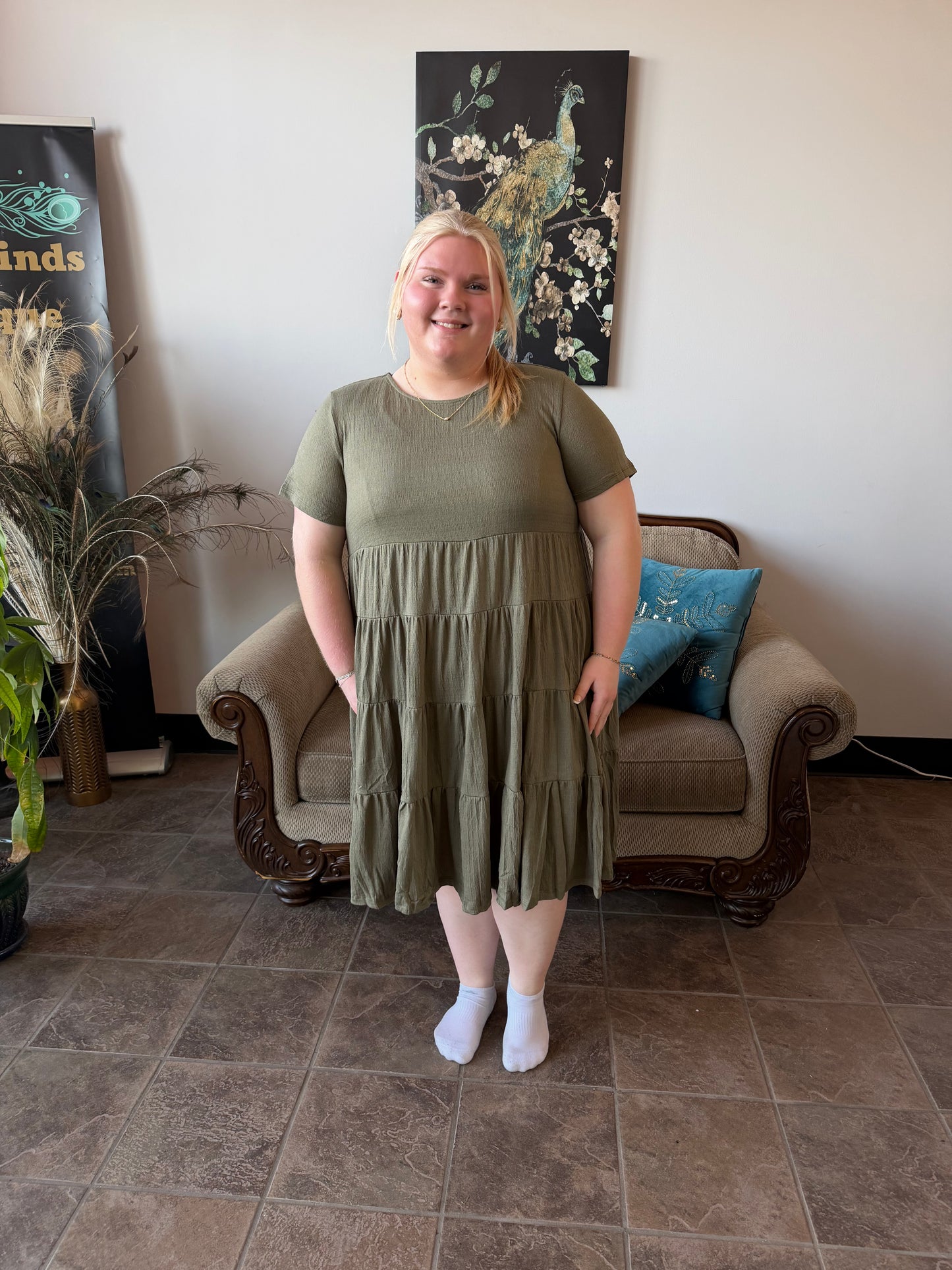 Florence Curvy Midi Swing Dress W341