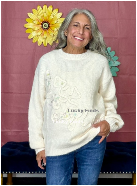 My Sequin Rhinestone Sweater W459