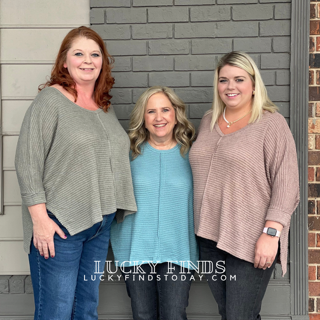 Florence Waffle Knit Curvy Top Z779