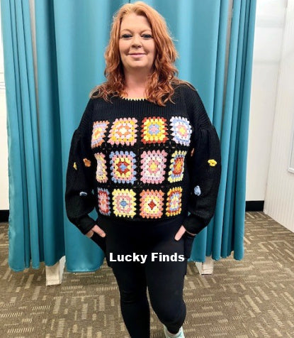 Fancy Granny Crochet Sweater Top W306