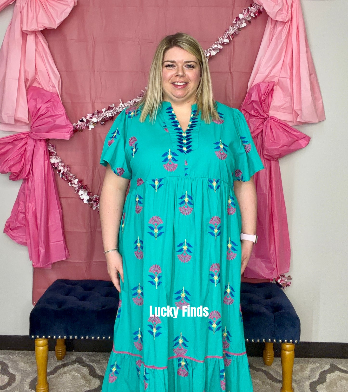 Umgee Curvy Floral Midi P471