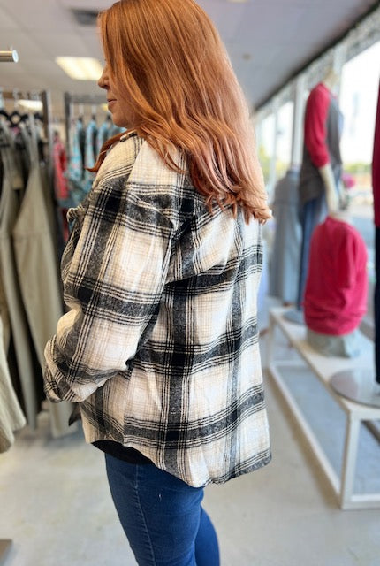 Rocking It Plaid Shacket D1312