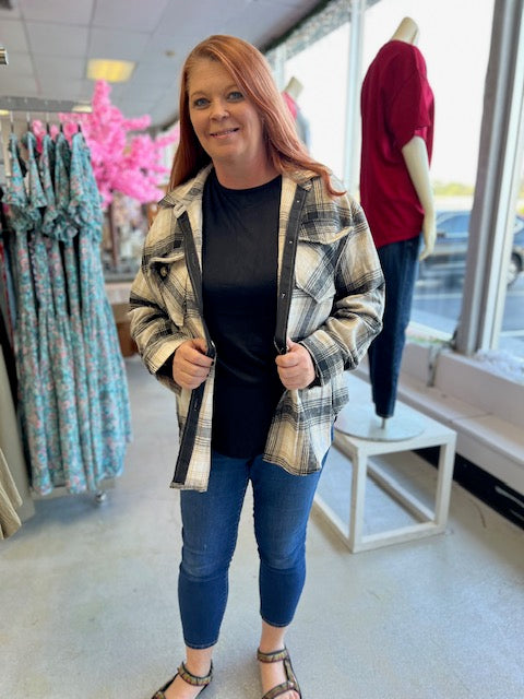 Rocking It Plaid Shacket D1312