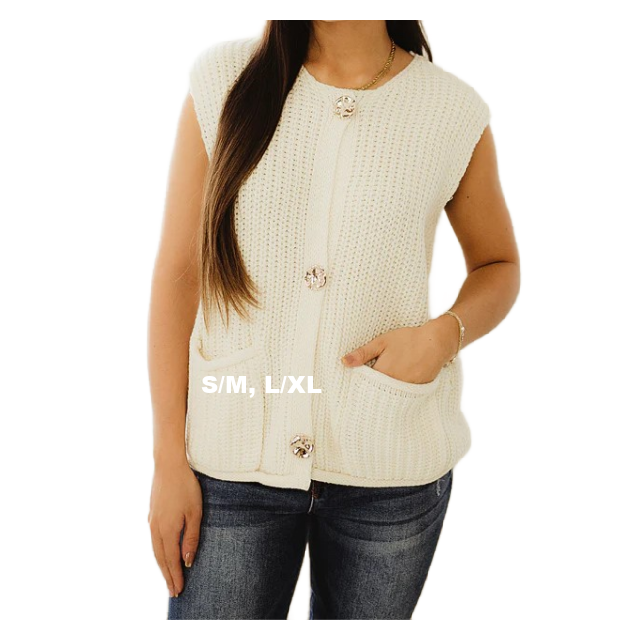 My Joy Chunky Sweater Vest D1430