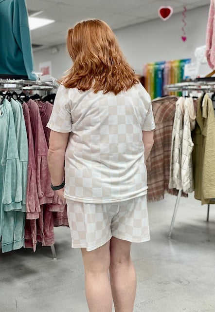 Sunshine Checkered Shorts Set D1687