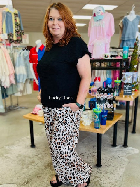 Leopard Print Lounge Pants D1573