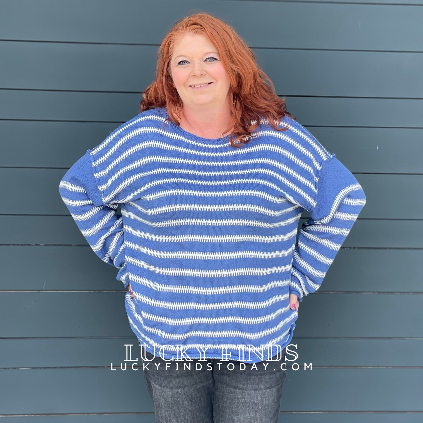 Cozy Vibrand Stripe Sweater D1578
