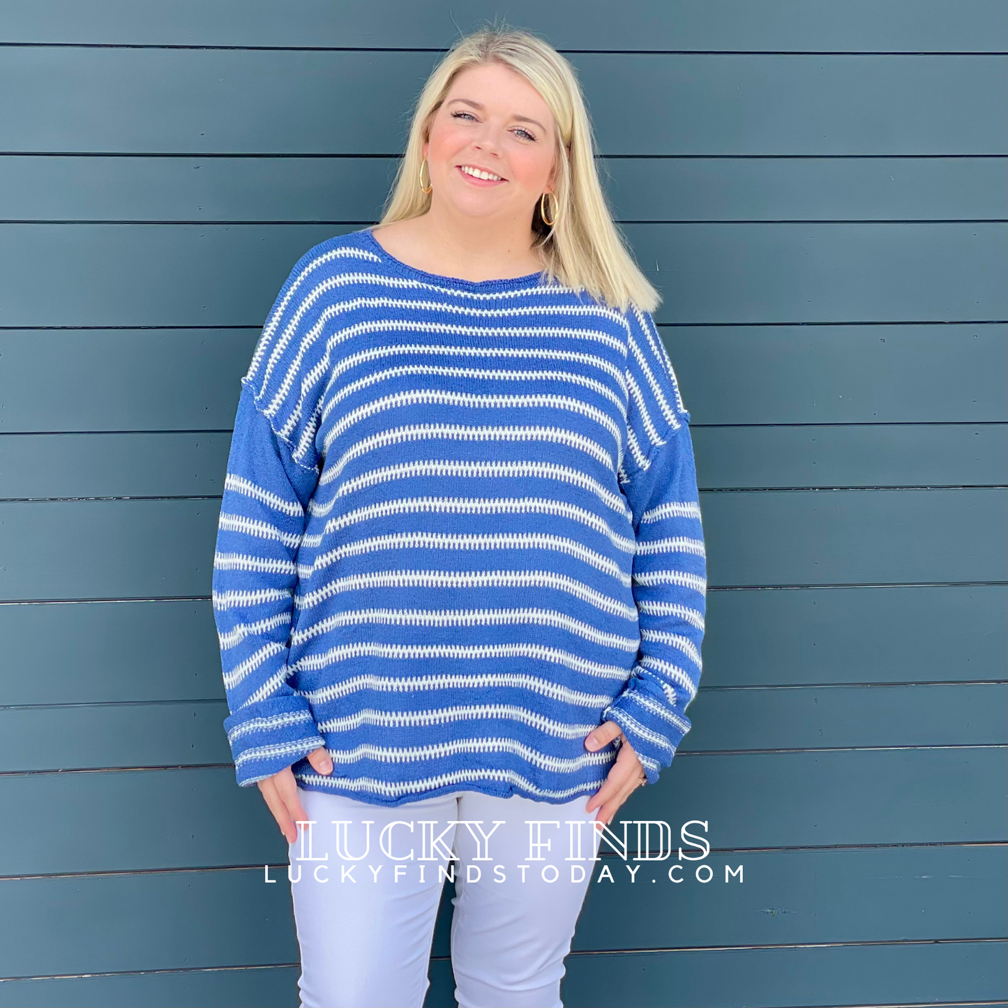 Cozy Vibrand Stripe Sweater D1578
