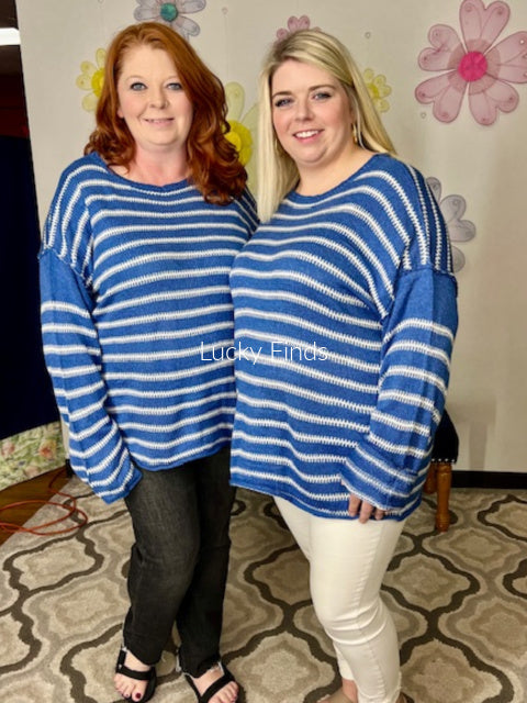 Cozy Vibrand Stripe Sweater D1578