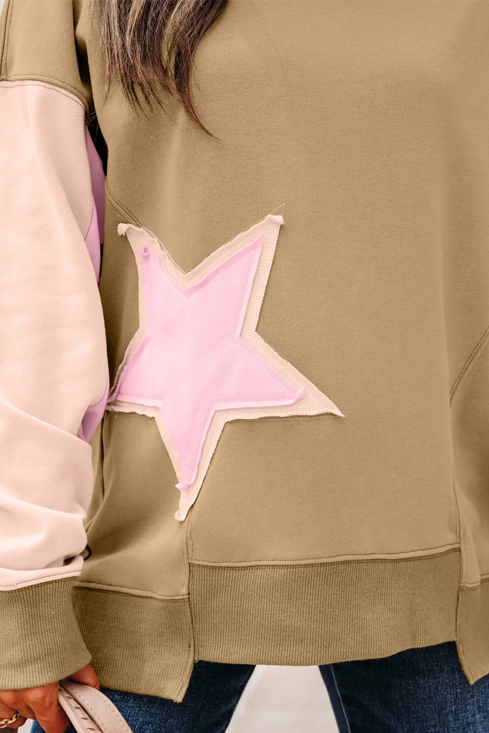 Lucky Star Patch Top D1606