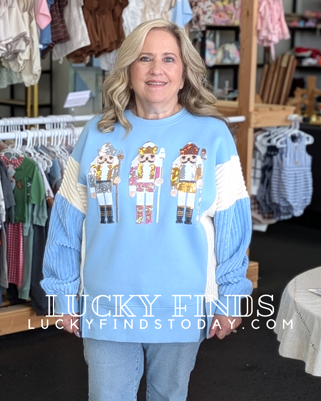 Holiday Sequin Nutcracker Top D1608