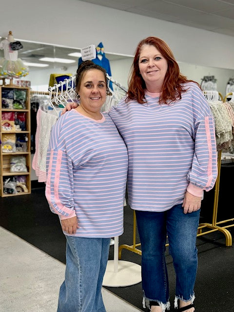 Madi Oversized Stripe Top D1615