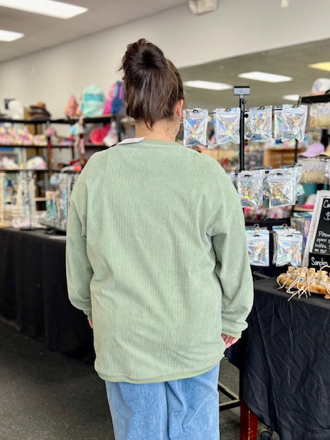 Santa Sequin Patch Top D1619