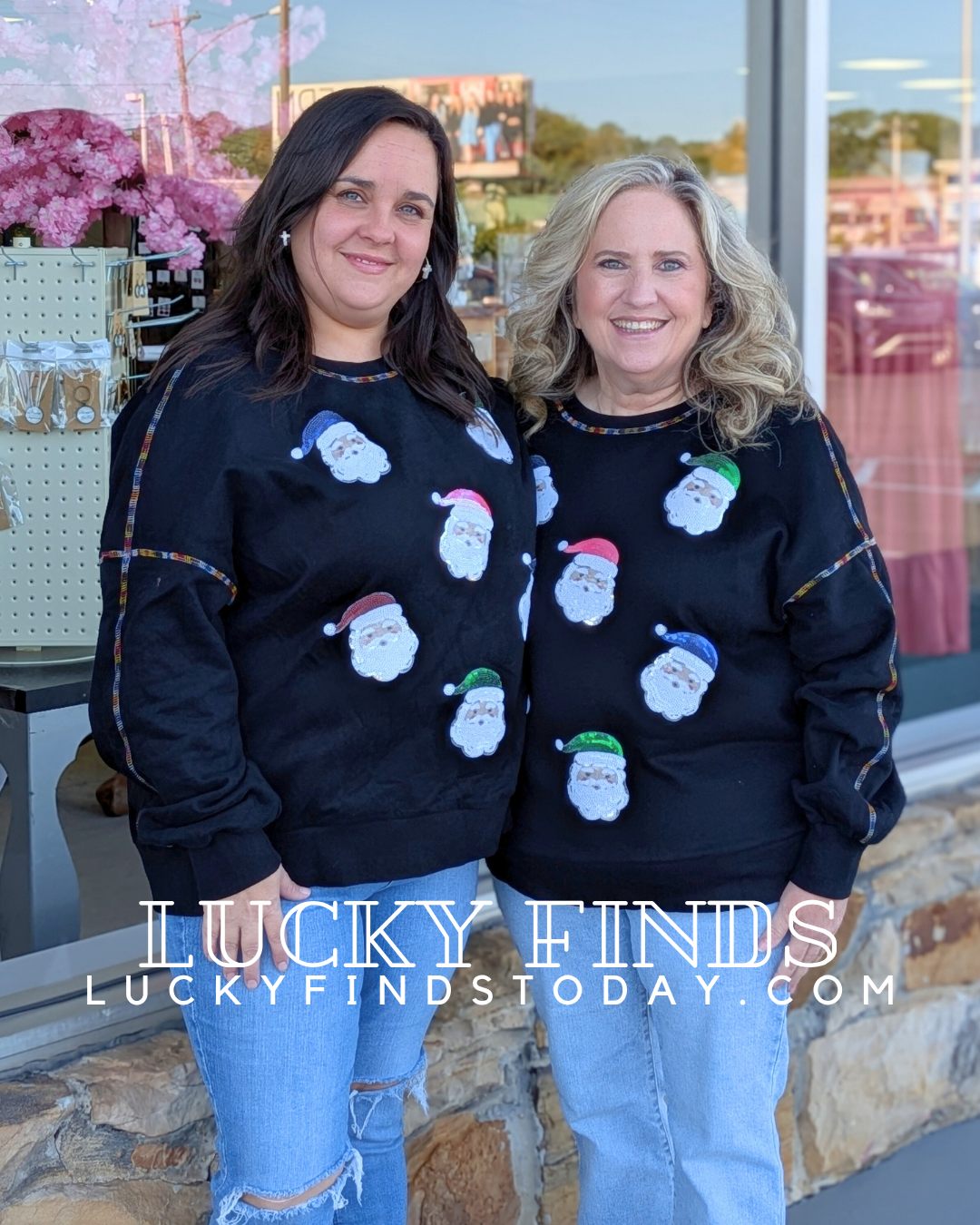 My Santa Sequin Patch Top D1620