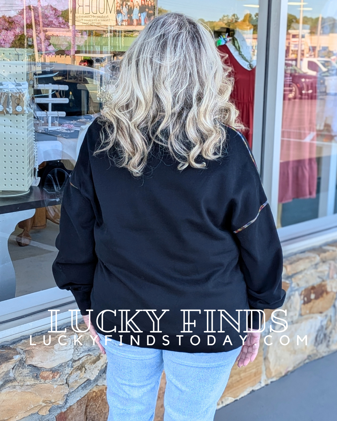 My Santa Sequin Patch Top D1620