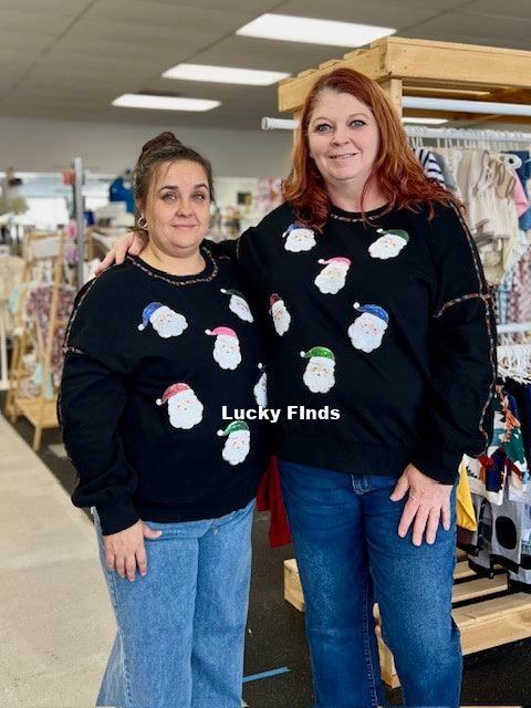 My Santa Sequin Patch Top D1620