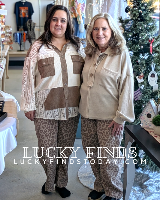 Madi's Leapard Print Jeans D1630