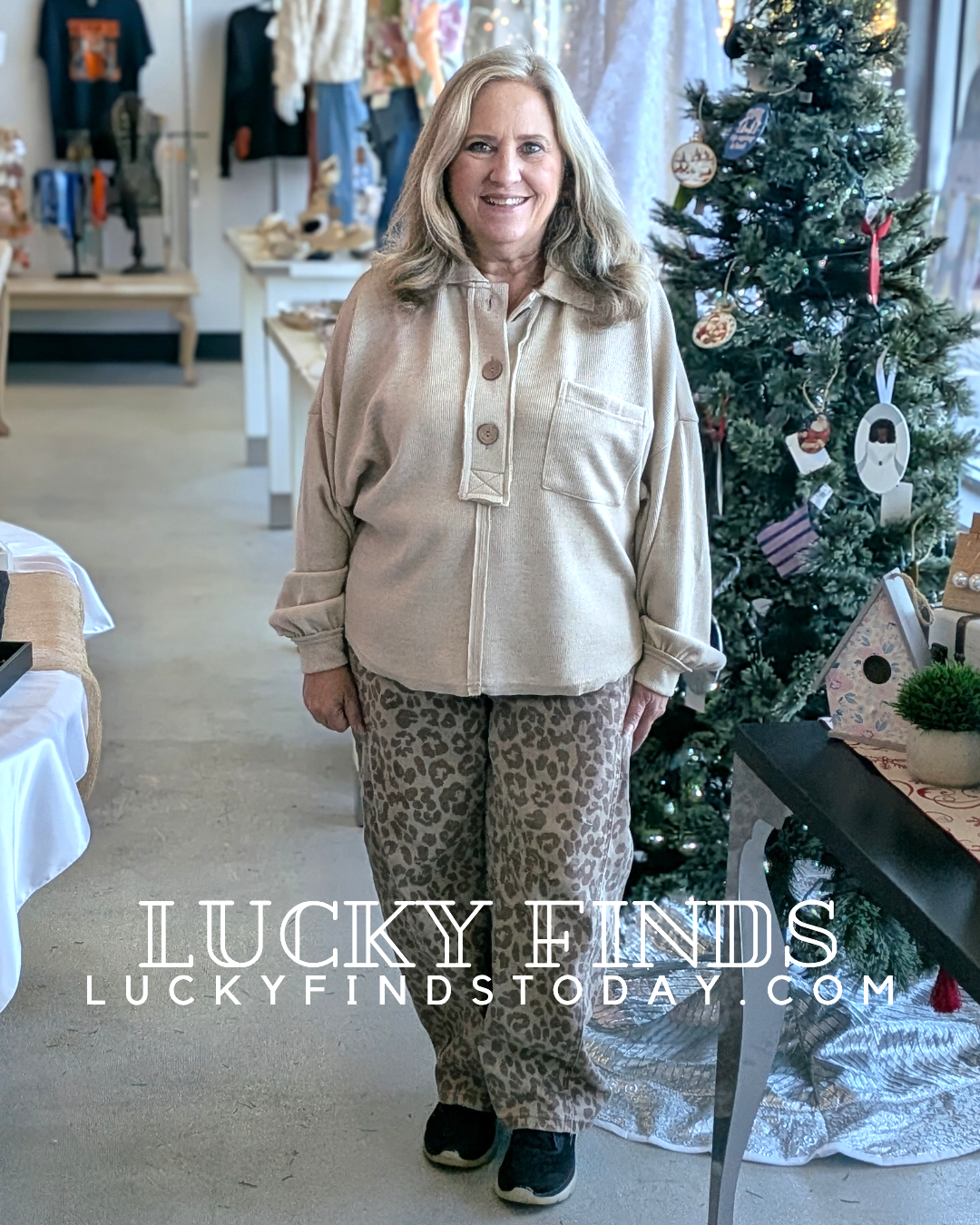 Madi's Leapard Print Jeans D1630