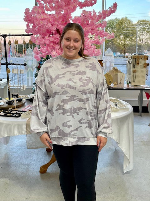 Vintage Camo Top D1639