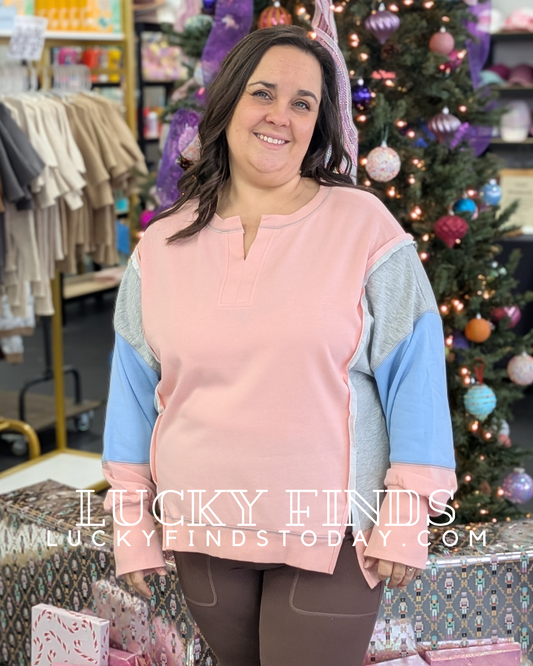 Love of Color Block Top D1651