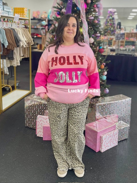Sweet Holly Jolly Sequined Top D1650