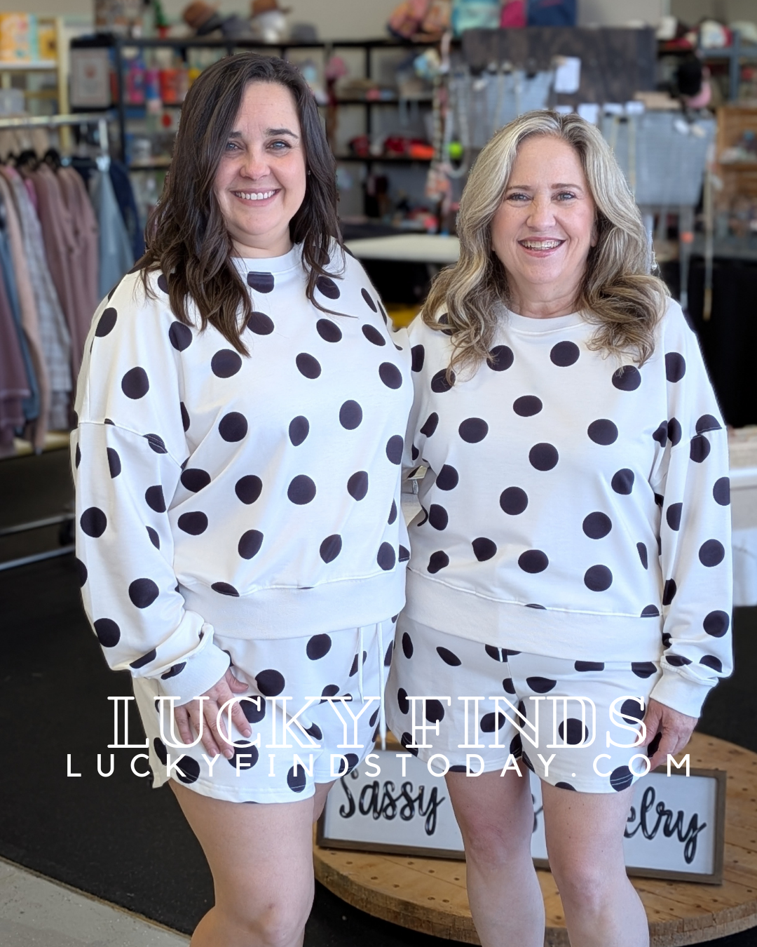 Fancy Polka Dots Shorts Set D1668