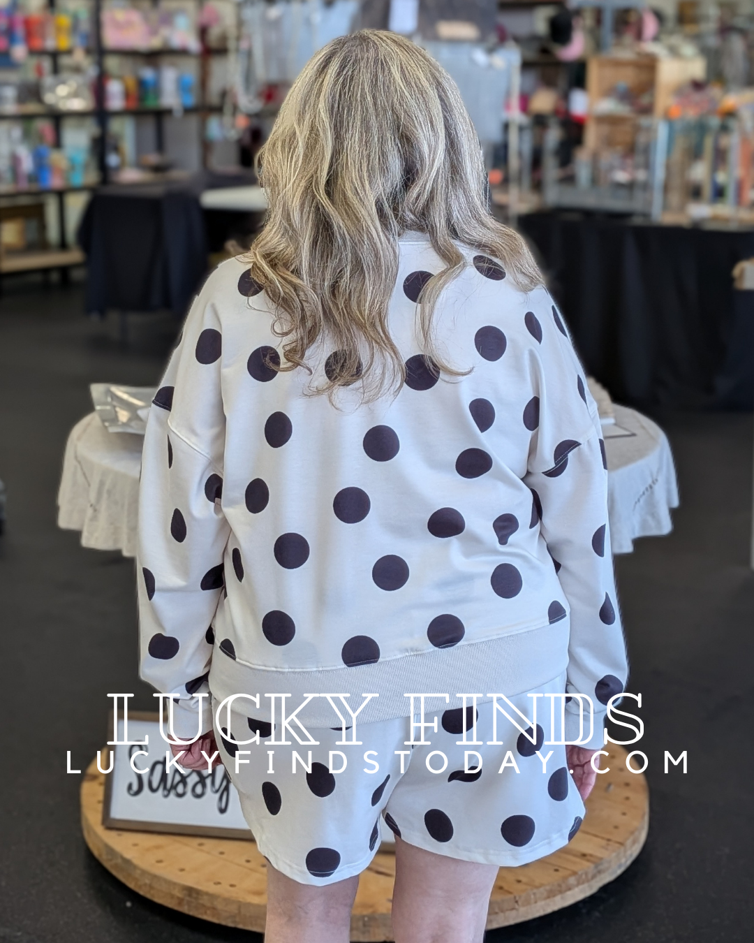 Fancy Polka Dots Shorts Set D1668