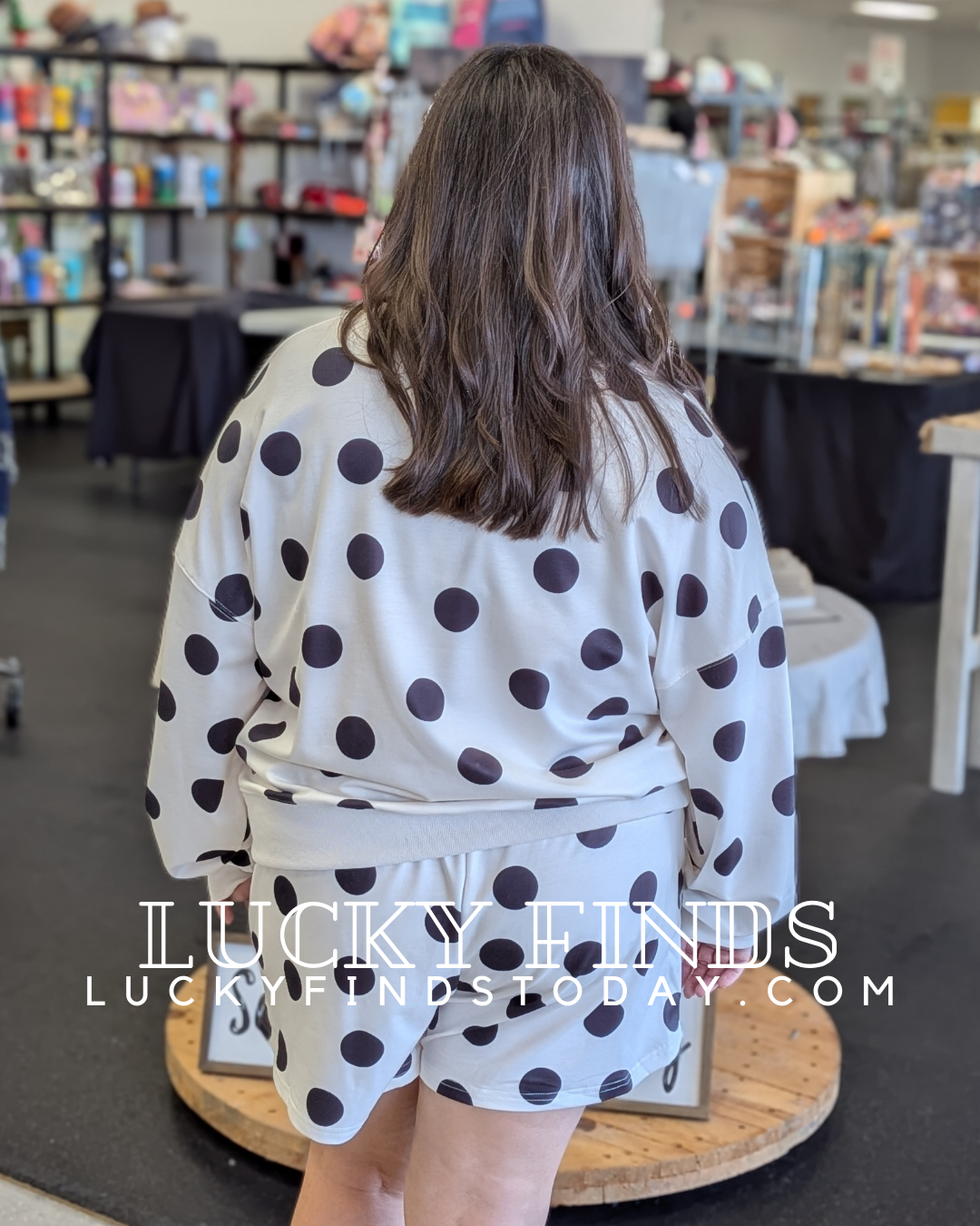 Fancy Polka Dots Shorts Set D1668