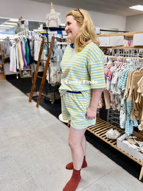 Cabana Striped Shorts Set D1690