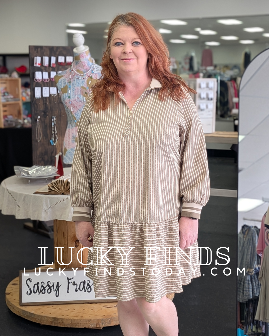 Charming Curvy Striped Dress D1678