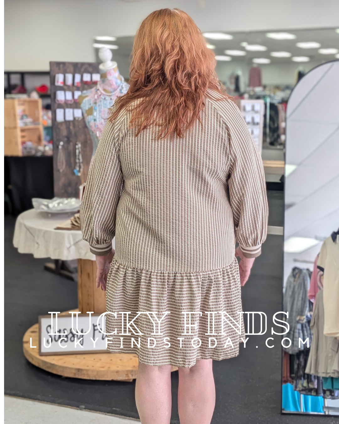 Charming Curvy Striped Dress D1678