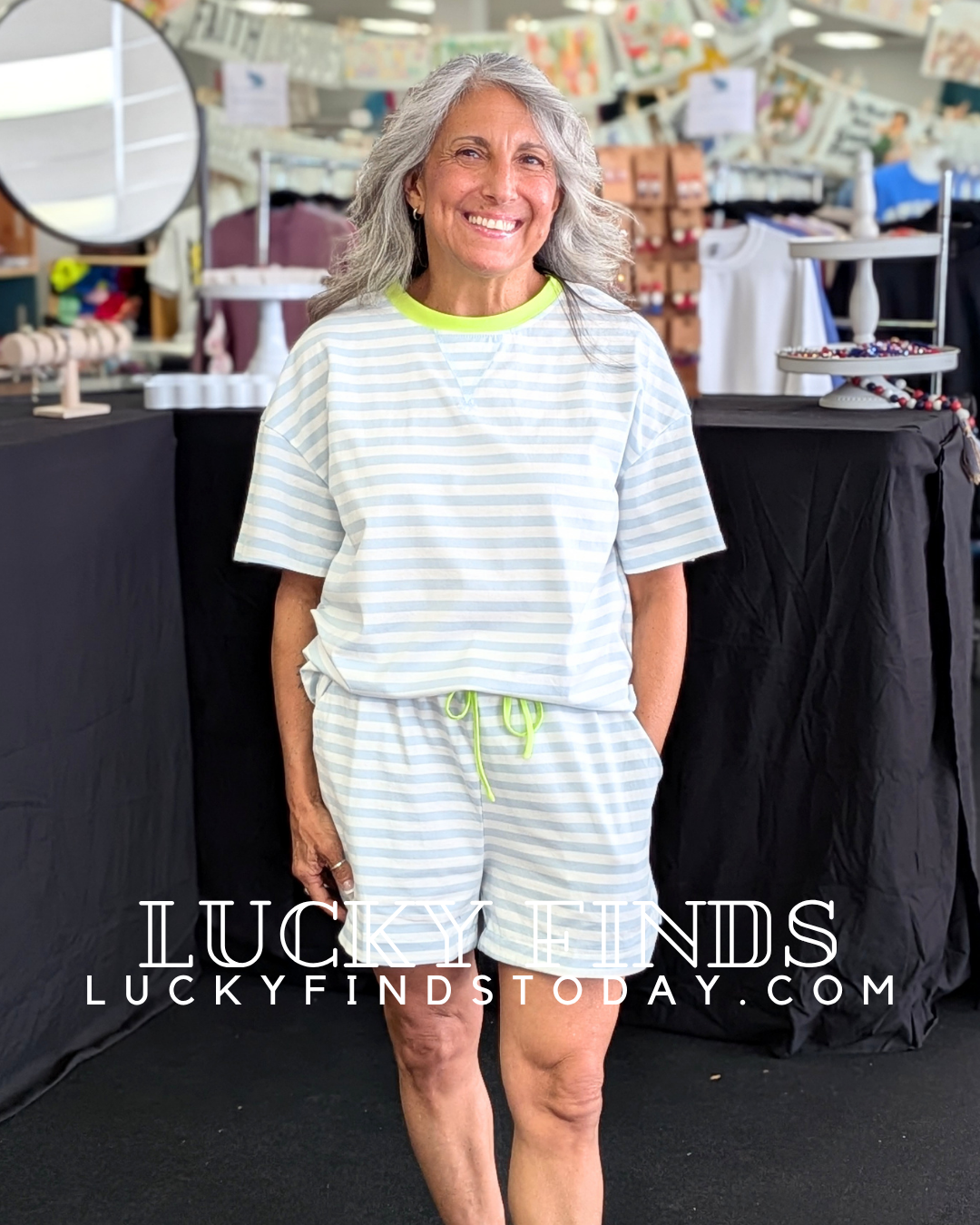 Cabana Striped Shorts Set D1690