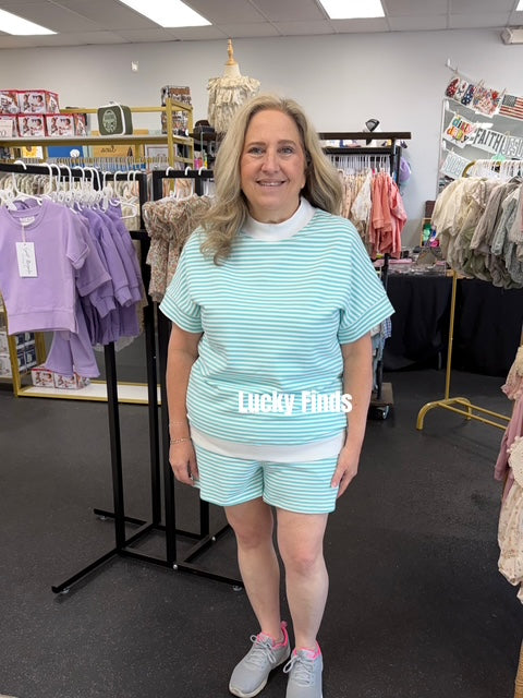 Island Stripe Shorts Set D1702