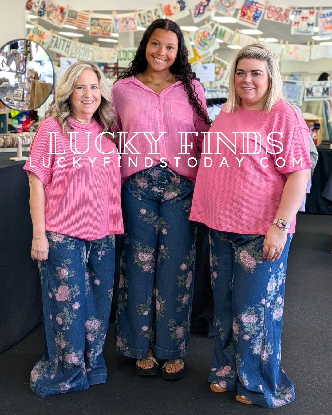 Sassy Floral Chambray Pants D1717