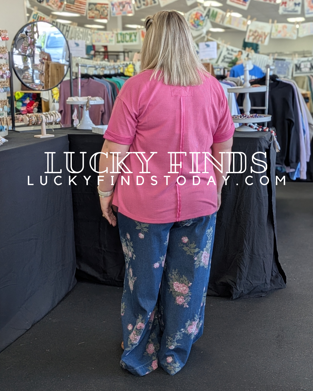 Sassy Floral Chambray Pants D1717