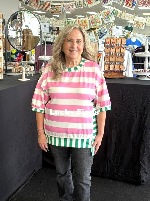 Fun Time Striped Top D1719
