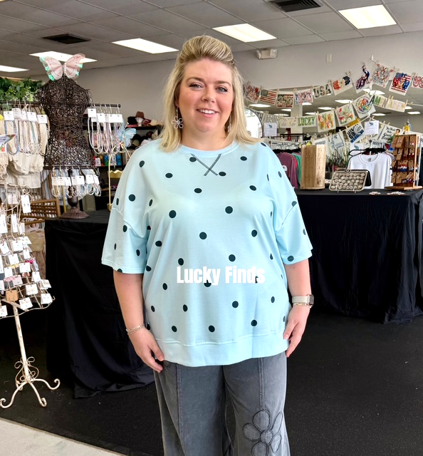 Lovely Outlook Polka Dot Top D1726