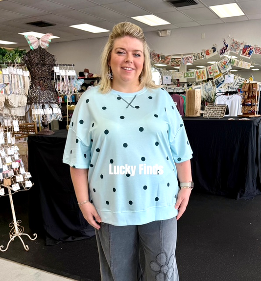 Lovely Outlook Polka Dot Top D1726