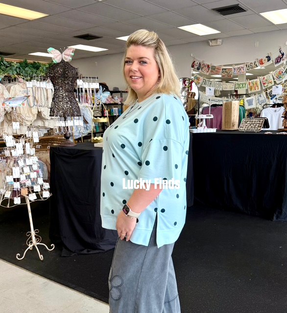 Lovely Outlook Polka Dot Top D1726