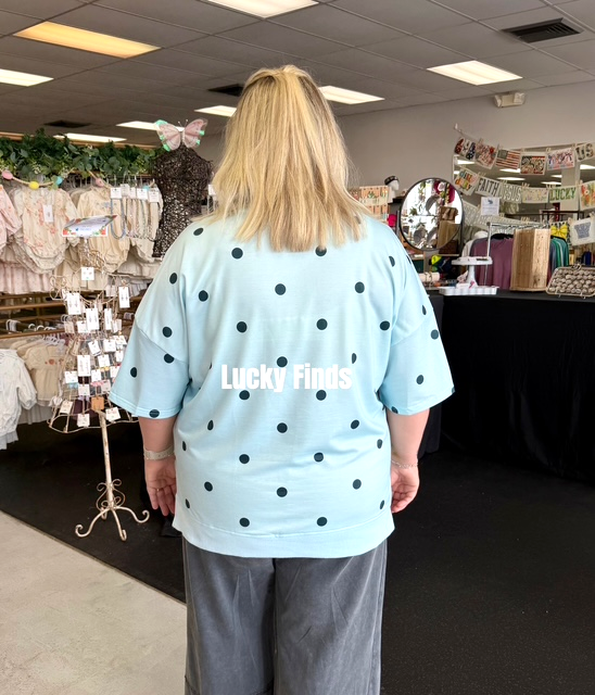Lovely Outlook Polka Dot Top D1726