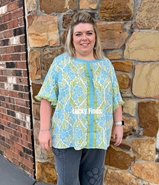 Do It All Ruffle Top D1729