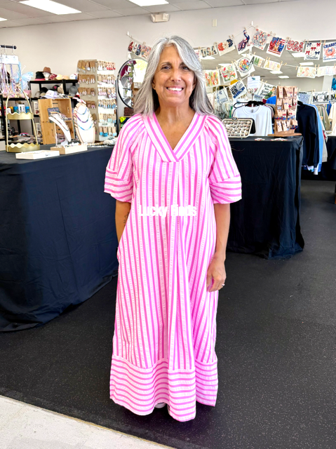 Forever Striped Maxi Dress D1730