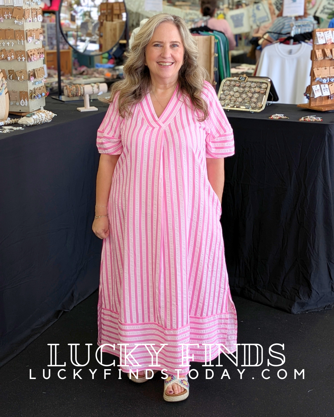 Forever Striped Maxi Dress D1730