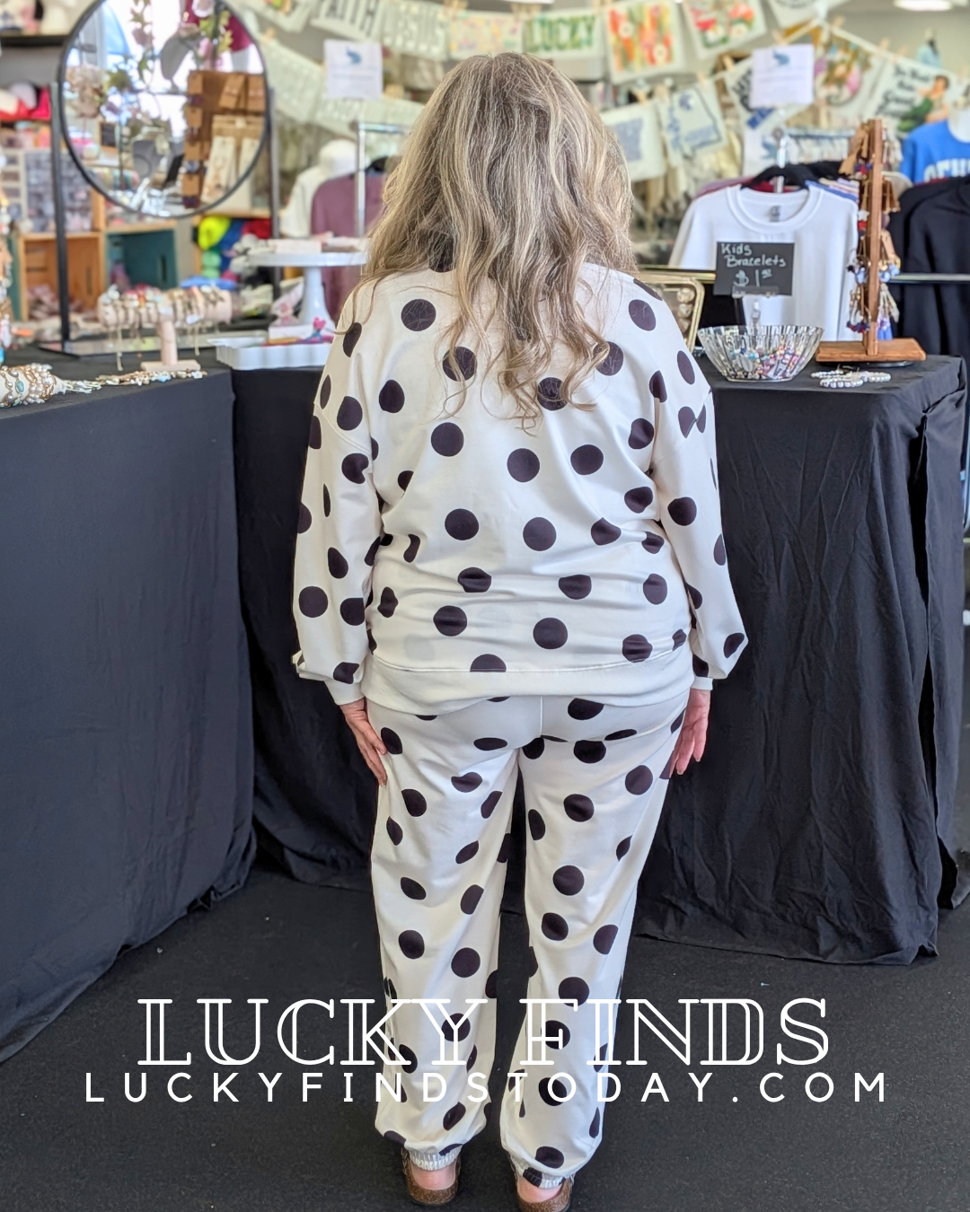 Lovely Polka Dot Jogger Set D1740