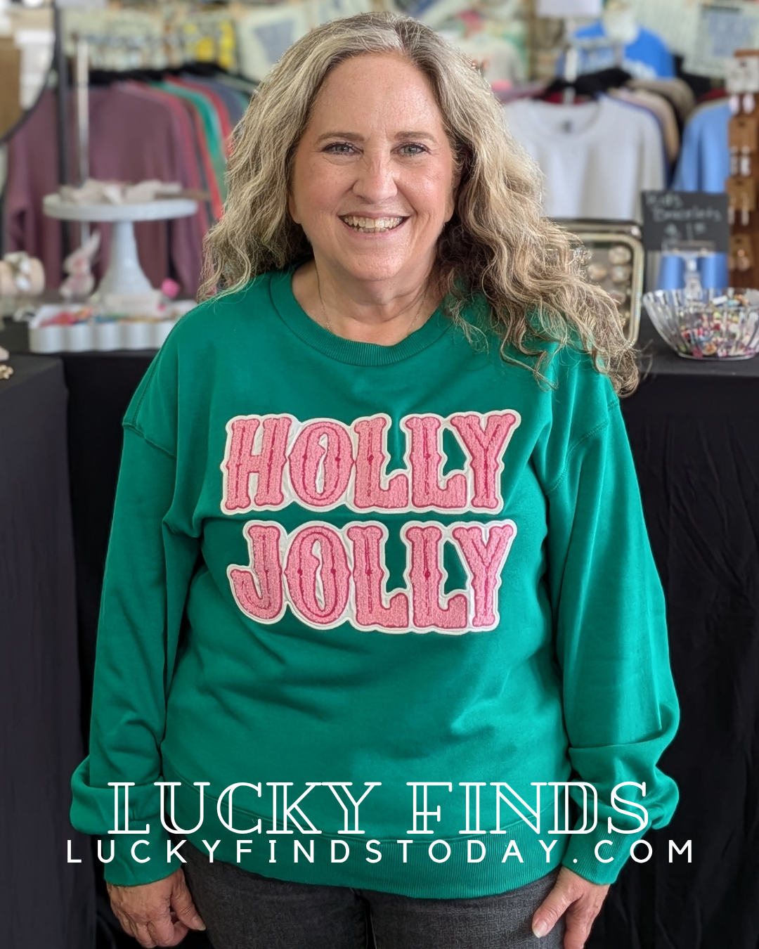 Holly Jolly Patch Sweatshirt  D1748