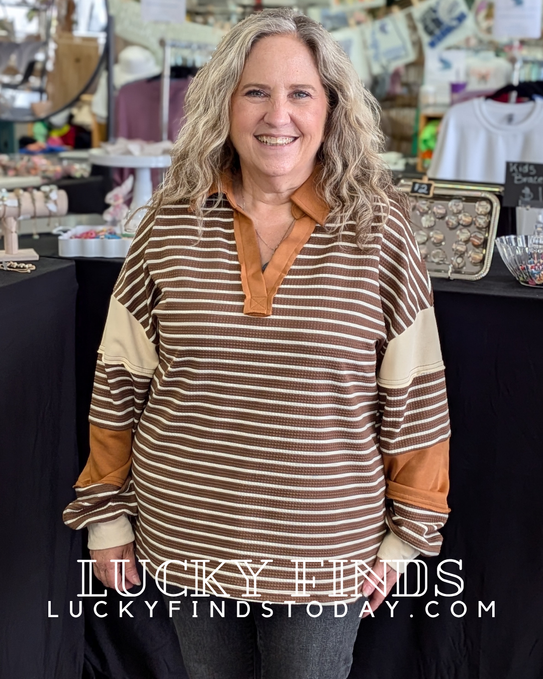 Casual Fall Colorblock Top D1749