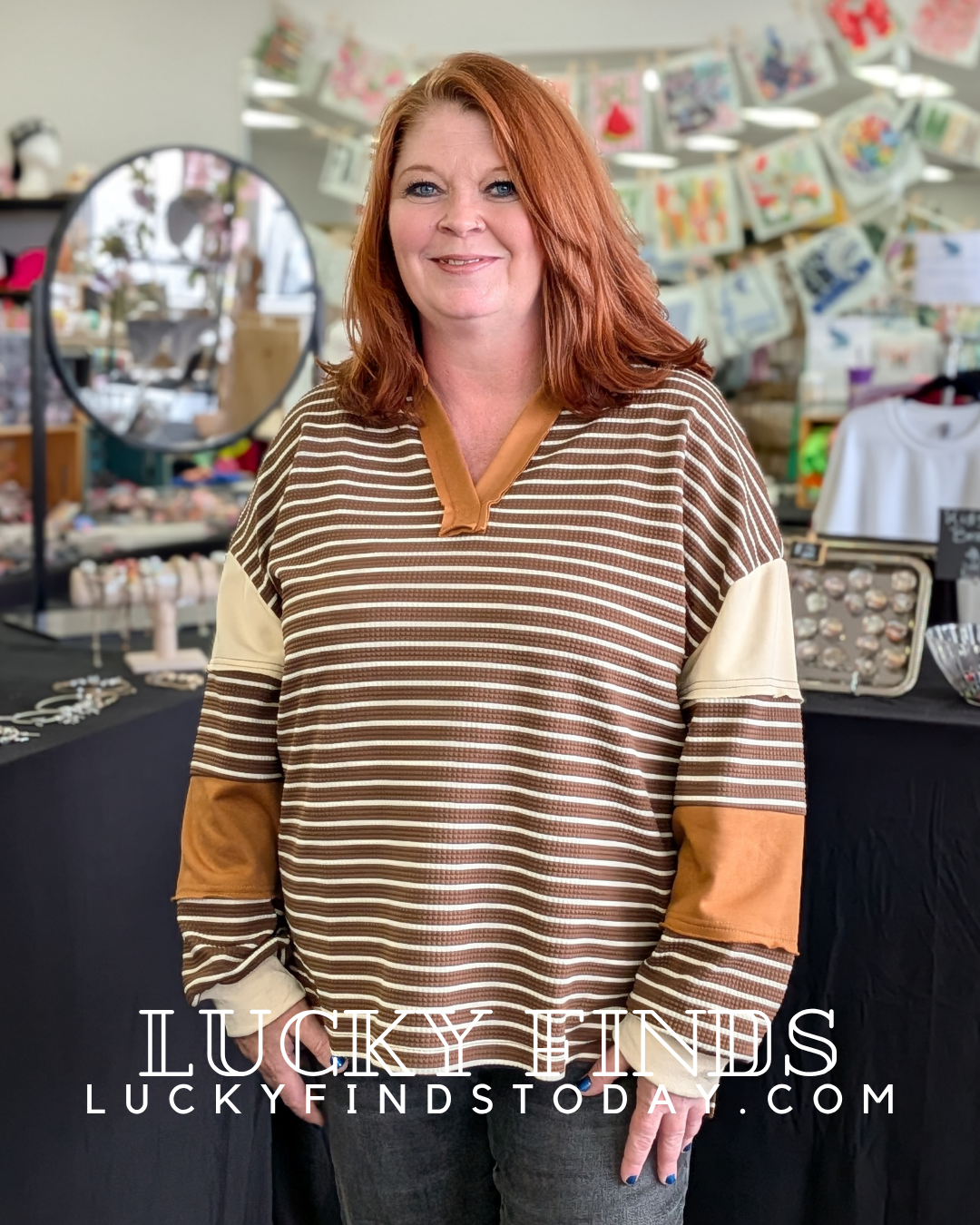 Casual Fall Colorblock Top D1749